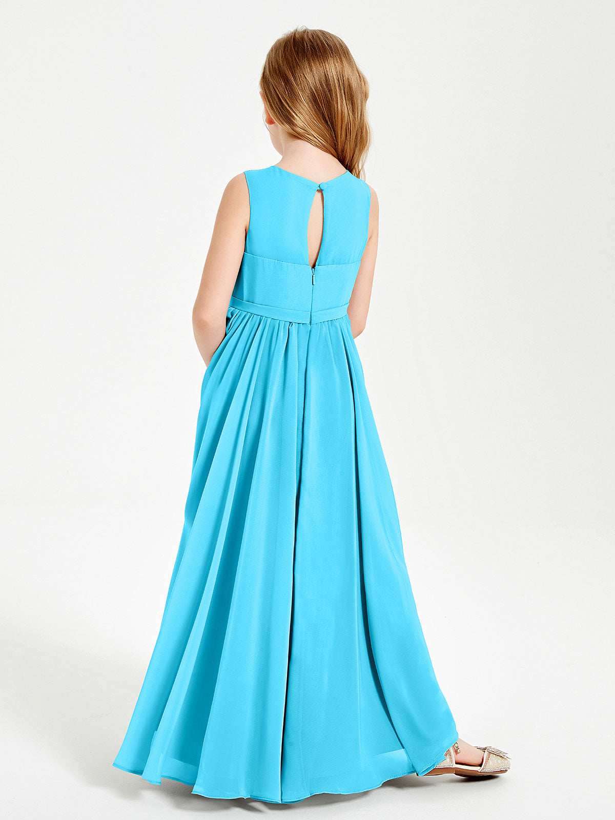 Chic Elegant Sleeveless Dresses for Junior Bridesmaids Pool